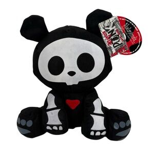 Skelanimals Bear 9” Black White Plush Toy Skull Andy With Tags 30 Years Punk